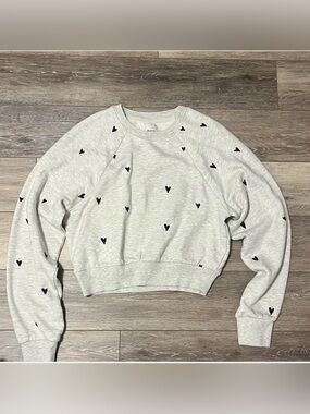 Maeve embroidered heart sweatshirt